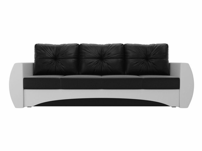 Прямой диван-кровать Сатурн черно-белого цвета (экокожа) - купить Прямые диваны по цене 40990.0
