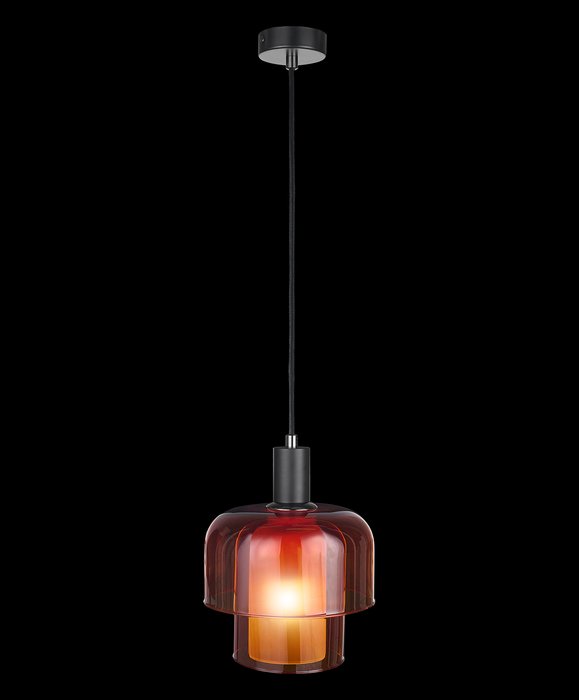 Подвесной светильник Nature с оранжевым плафоном  - купить Подвесные светильники по цене 11385.0