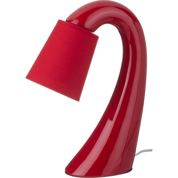 Светильник с абажуром красного цвета