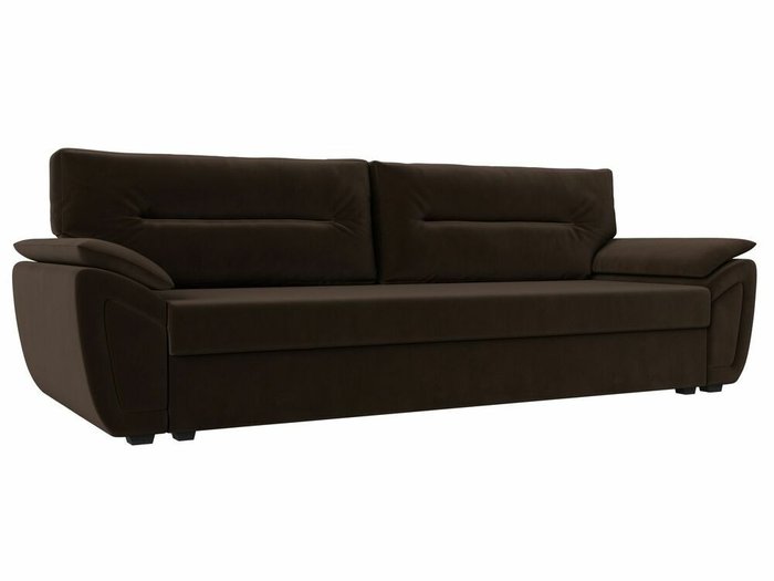 Прямой диван-кровать Нэстор Лайт коричневого цвета