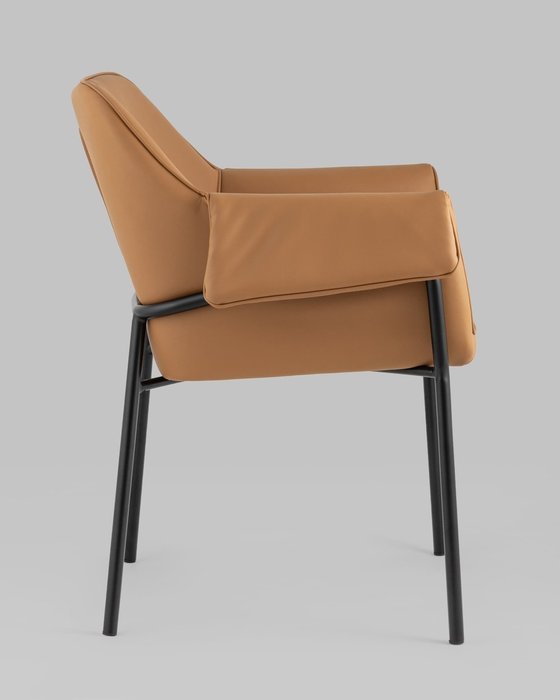 Стул-кресло Бесс коричневого цвета - лучшие Обеденные стулья в INMYROOM