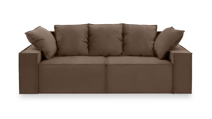 Диван-кровать Софт коричневого цвета - купить Прямые диваны по цене 60800.0