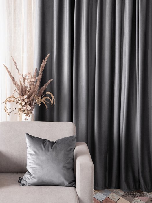 Комплект из двух штор Monaco 170х270 графитового цвета Комплект из двух штор Monaco 170х270 графитового цвета