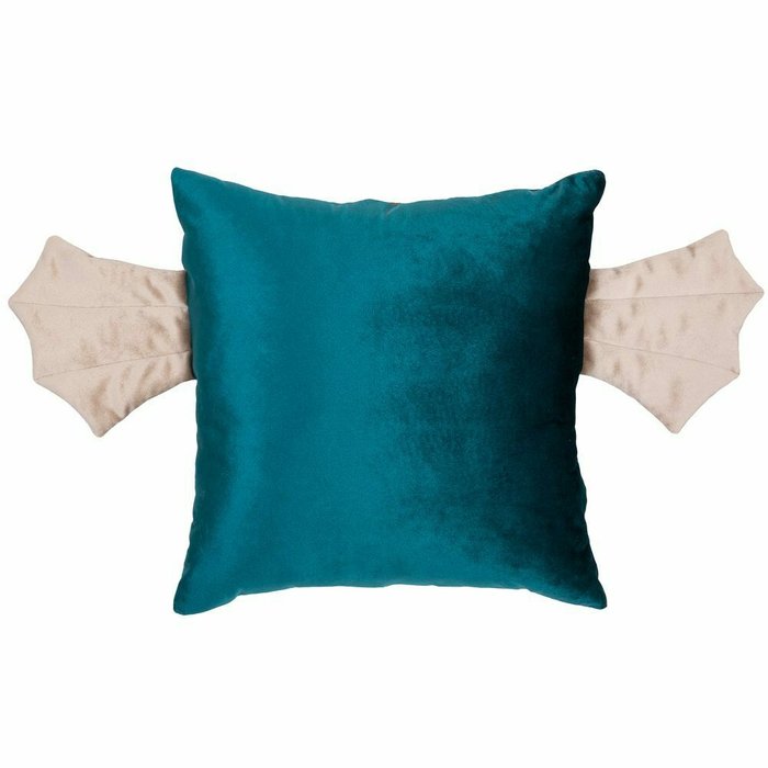 Подушка декоративная Дракон Стар сине-зеленого цвета - купить Декоративные подушки по цене 2069.0