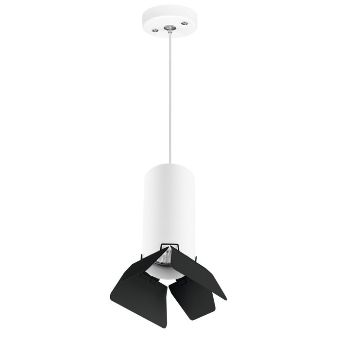 Подвесной светильник Rullo бело-черного цвета - купить Подвесные светильники по цене 2702.0