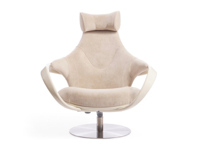 Кресло Apriori S с изящными подлокотниками из натурального дерева - лучшие Интерьерные кресла в INMYROOM
