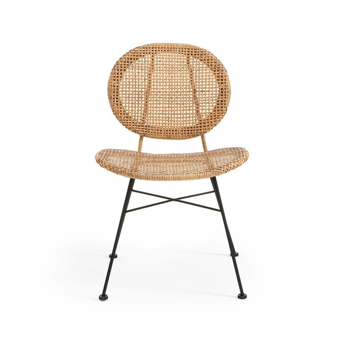 Комплект из двух стульев из плетеного пластика Rubis бежевого цвета - купить Садовые стулья по цене 32094.0