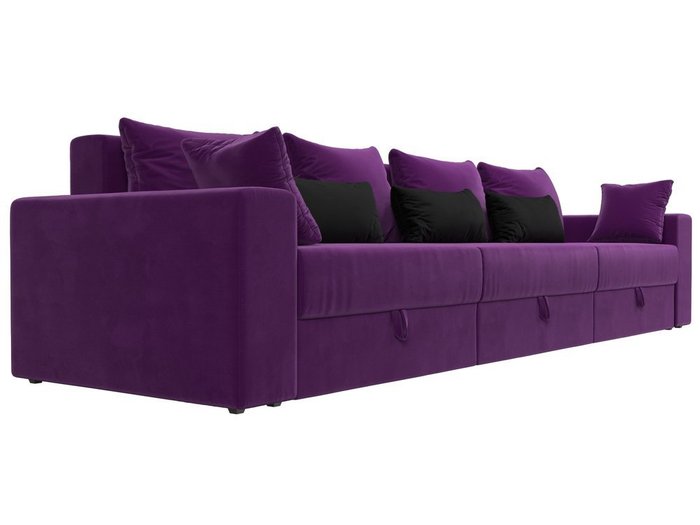 Прямой диван-кровать Мэдисон Long фиолетового цвета - лучшие Прямые диваны в INMYROOM