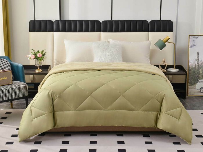 Одеяло Монако 220х240 кремово-зеленого цвета - купить Одеяла по цене 7588.0