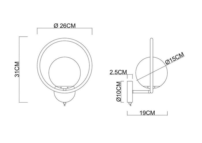 Бра Arte Lamp MATISSE A7741AP-1BK - лучшие Бра и настенные светильники в INMYROOM
