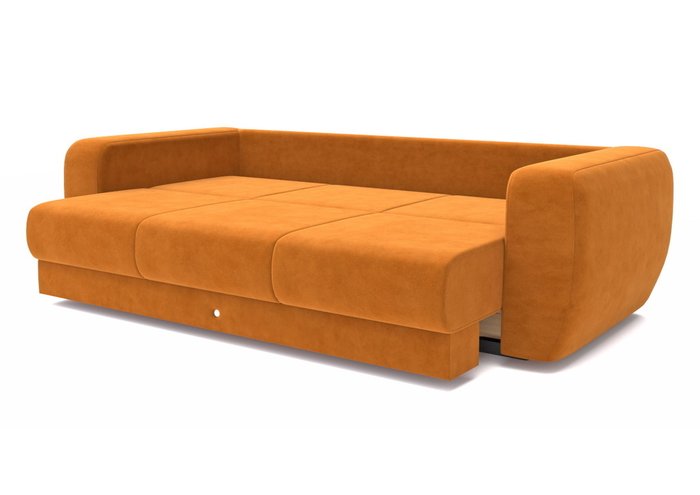 Прямой диван-кровать оранжевого цвета - купить Прямые диваны по цене 215000.0