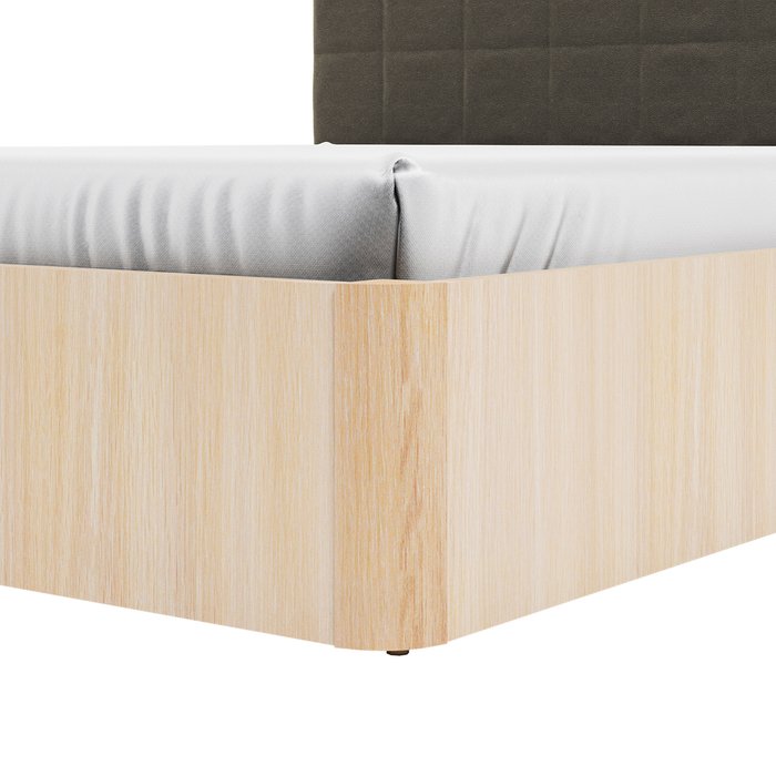 Кровать Магна 160х200 с серо-коричневым изголовьем и подъемным механизмом - лучшие Кровати для спальни в INMYROOM