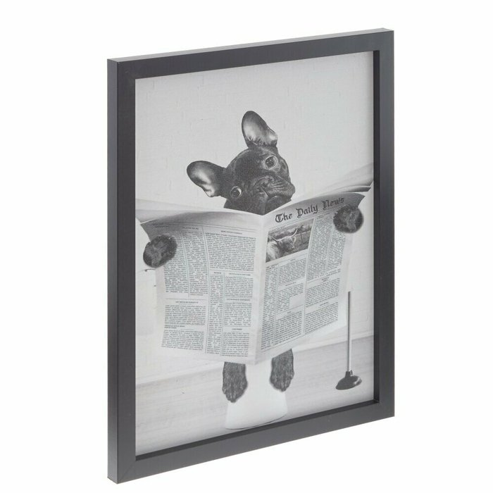 Панно Собака 33х43 серого цвета - купить Картины по цене 1492.0