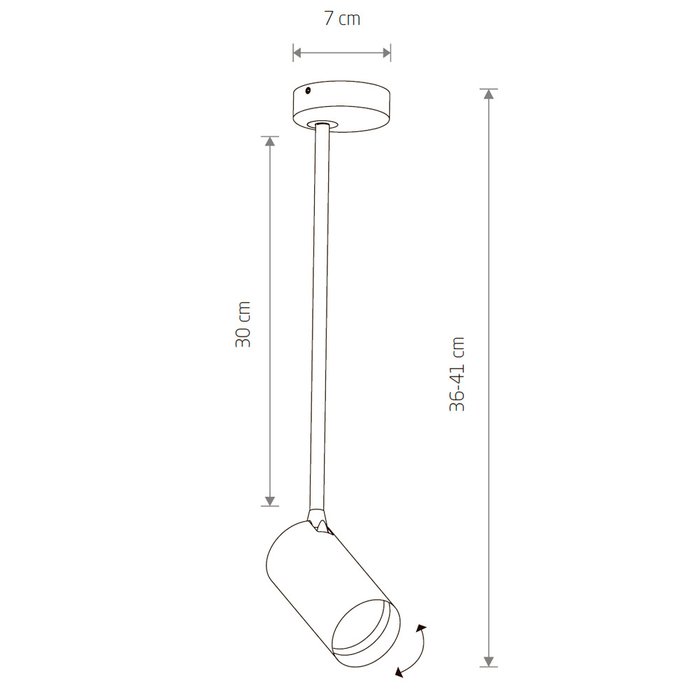 Спот Mono Long M 7728 (металл, цвет черный) - купить Накладные споты по цене 8648