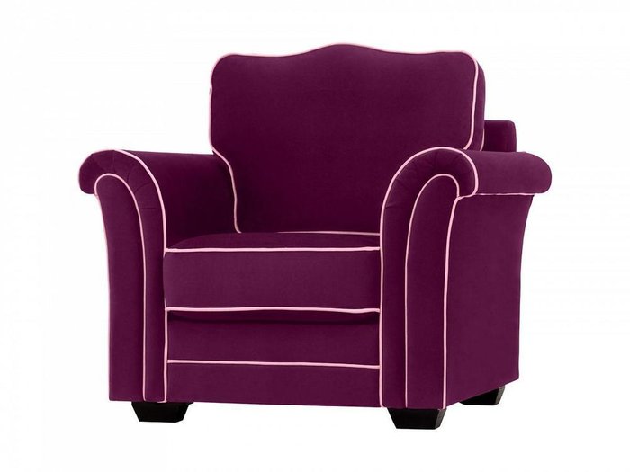 Кресло Sydney фиолетового цвета с розовым кантом  - купить Интерьерные кресла по цене 51390.0