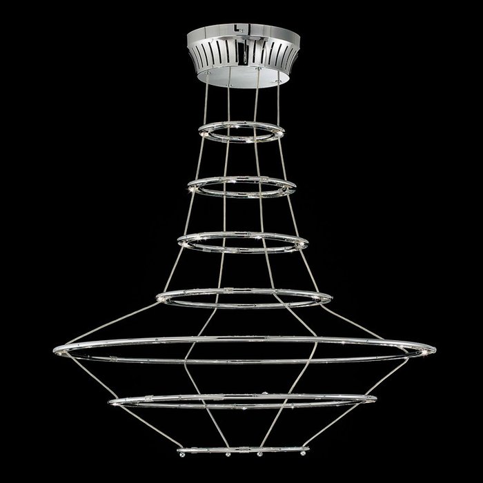 Подвесной светильник Metalspot MUSE с ободками в конструкции из хромированного металла - купить Подвесные люстры по цене 103520.0