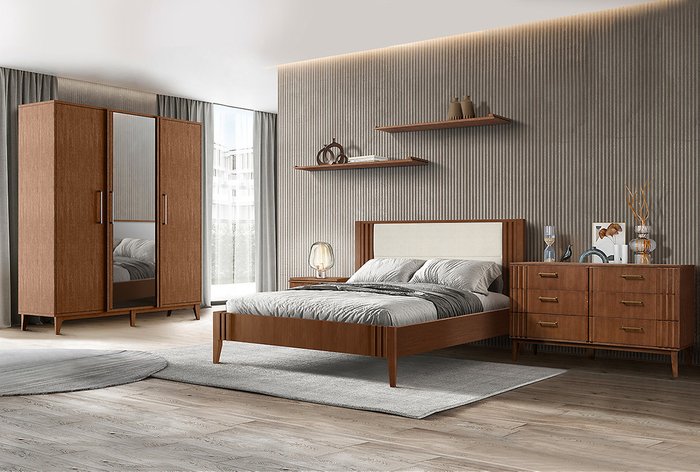 Кровать Chicago 180х200 коричневого цвета - лучшие Кровати для спальни в INMYROOM