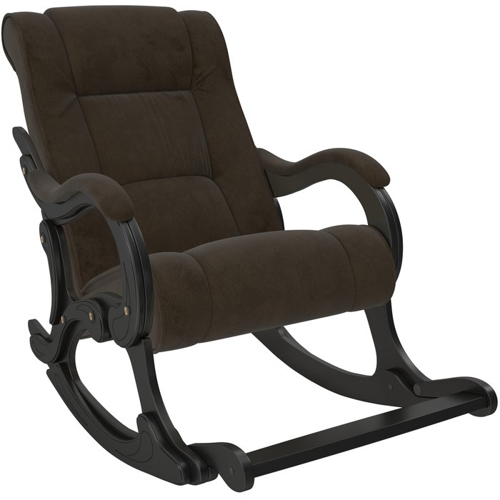 Кресло-качалка Модель 77 черно-коричневого цвета