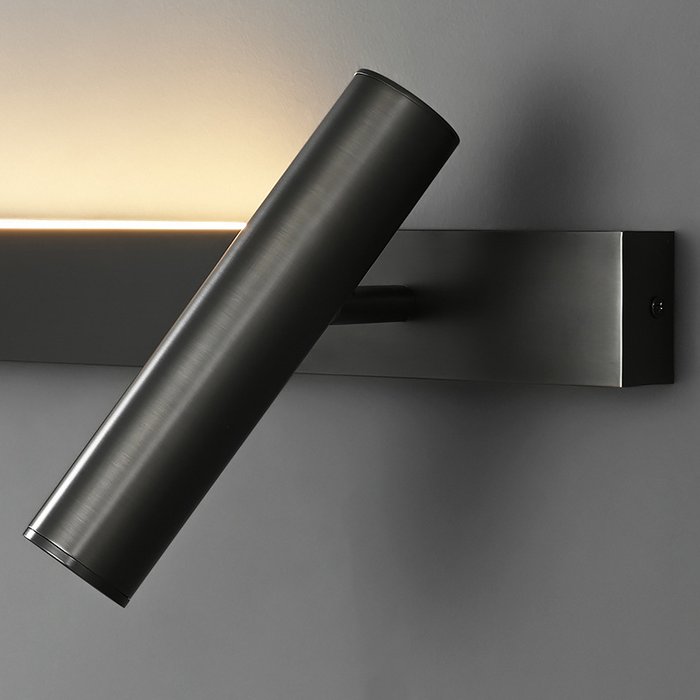 Настенный светильник JENIUS L25 Black Right - лучшие Бра и настенные светильники в INMYROOM