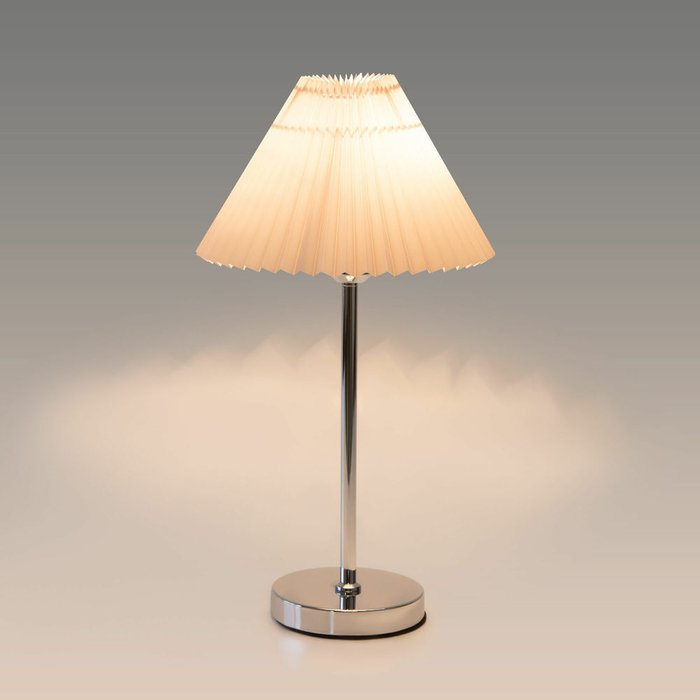 Классический настольный светильник 01132/1 хром/серый Peony - купить Подвесные светильники по цене 5490.0