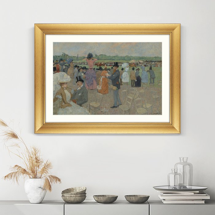 Репродукция картины The Races at Longchamp, 1891г. - лучшие Картины в INMYROOM