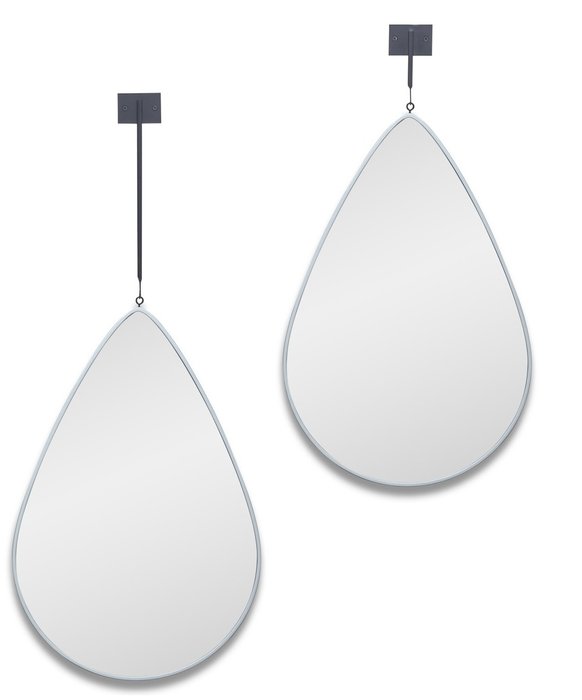 Настенное зеркало Droppe S в раме серебряного цвета - купить Настенные зеркала по цене 10000.0