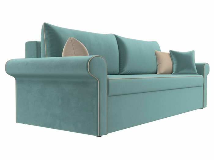 Прямой диван-кровать Милфорд темно-бирюзового цвета - лучшие Прямые диваны в INMYROOM