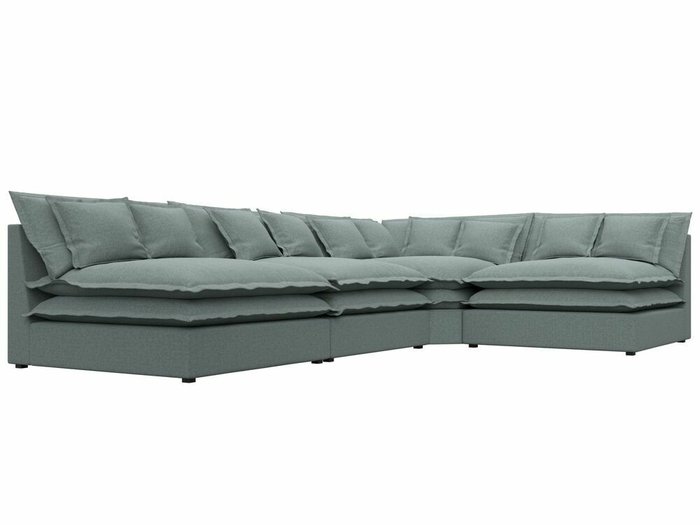 Угловой диван Лига 040 серого цвета правый угол - лучшие Угловые диваны в INMYROOM