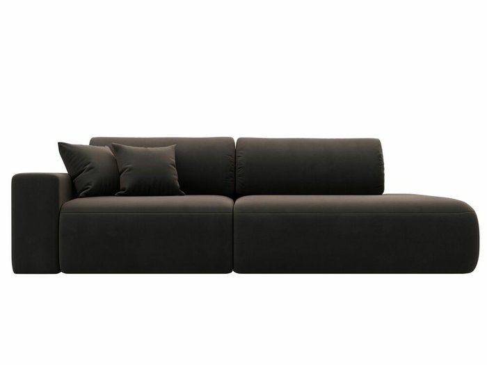 Диван-кровать Лига 036 Модерн коричневого цвета с левым подлокотником - купить Прямые диваны по цене 74999.0