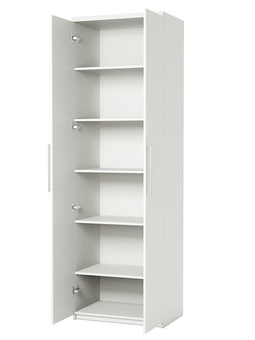 Шкаф с полками Мелодия МП-21 60 белого цвета - лучшие Шкафы распашные в INMYROOM Шкаф с полками Мелодия МП-21 60 белого цвета - лучшие Шкафы распашные в INMYROOM