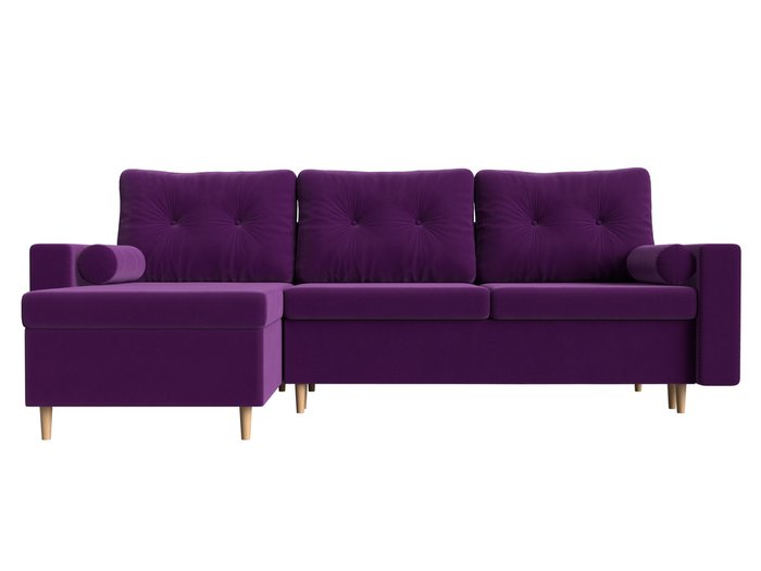 Угловой диван-кровать Белфаст фиолетового цвета левый угол - купить Угловые диваны по цене 49999.0