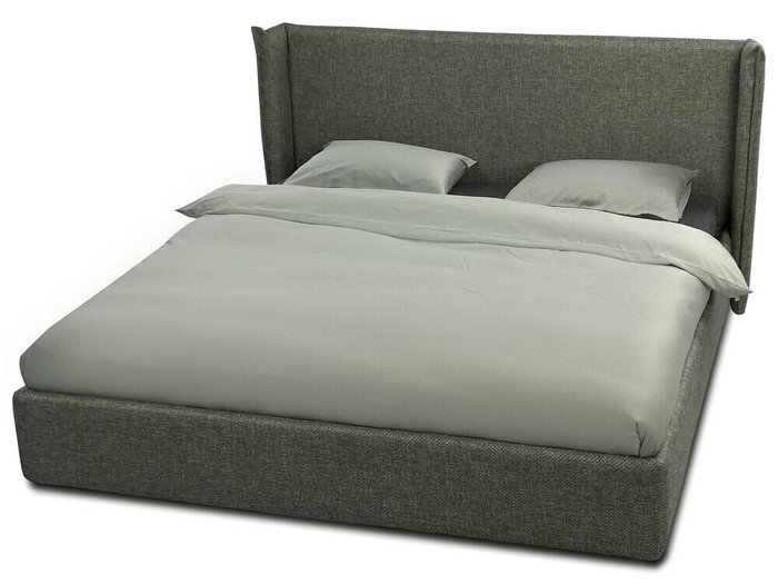Кровать с подъемным меxанизмом Lofty 160х200 серого цвета 
