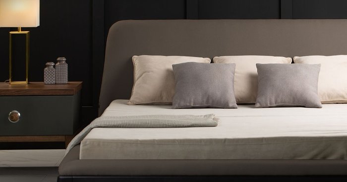 Кровать Liberty 140х200 темно-серого цвета - лучшие Кровати для спальни в INMYROOM