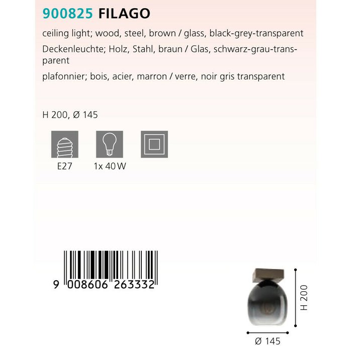 Светильник точечный Eglo Filago 900825 - купить Потолочные светильники по цене 8790.0