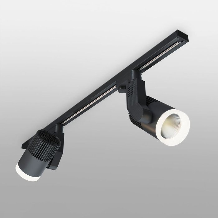 Трековый светильник для однофазного шинопровода Accord черного цвета - лучшие Трековые светильники в INMYROOM