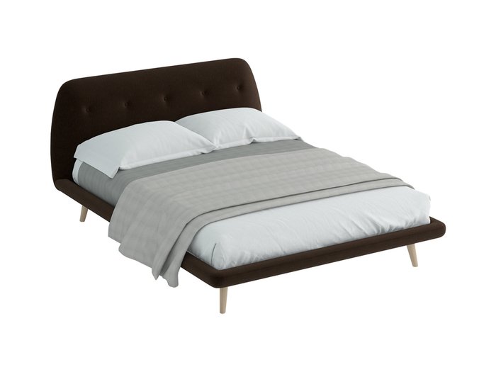 Кровать Loa темно-коричневого цвета 160x200