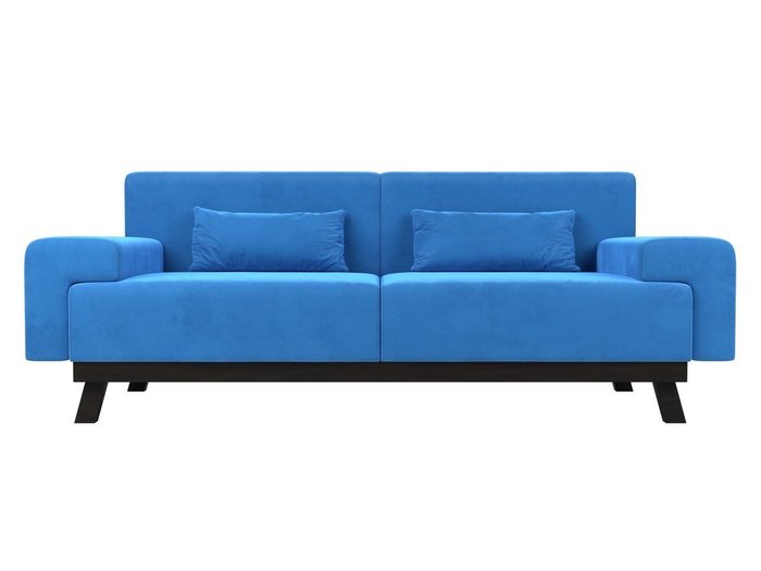 Диван Мюнхен голубого цвета - купить Прямые диваны по цене 38999.0