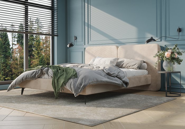 Кровать Brooklyn 180х200 бежевого цвета - лучшие Кровати для спальни в INMYROOM