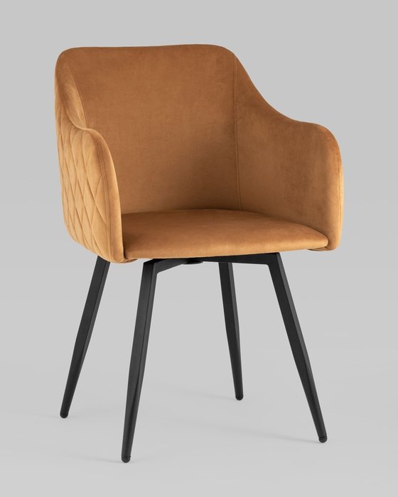Стул вращающийся Ника желто-коричневого цвета - купить Обеденные стулья по цене 13990.0