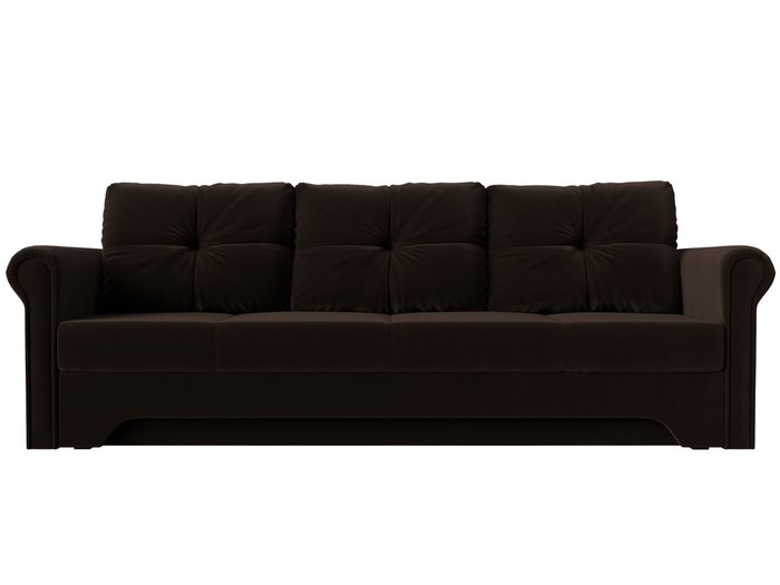 Прямой диван-кровать Европа темно-коричневого цвета - купить Прямые диваны по цене 36999.0
