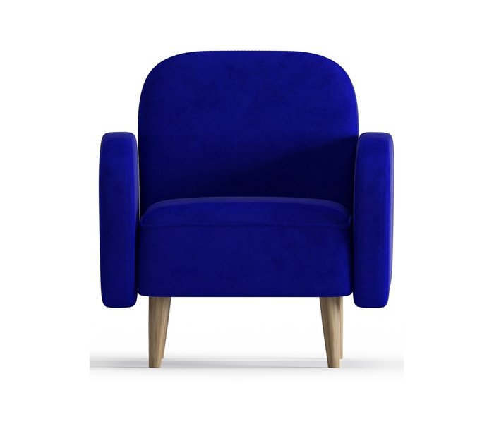 Кресло из велюра Бризби синего цвета - купить Интерьерные кресла по цене 15490.0