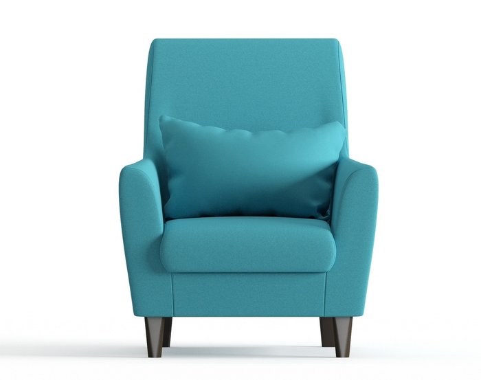 Кресло из велюра Кастилия голубого цвета - купить Интерьерные кресла по цене 10190.0