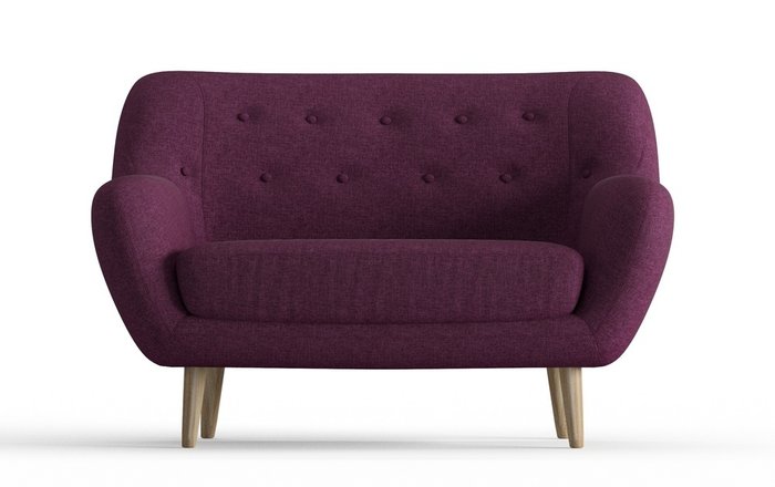 Диван Cloudy в обивке из рогожки фиолетового цвета - купить Прямые диваны по цене 20490.0