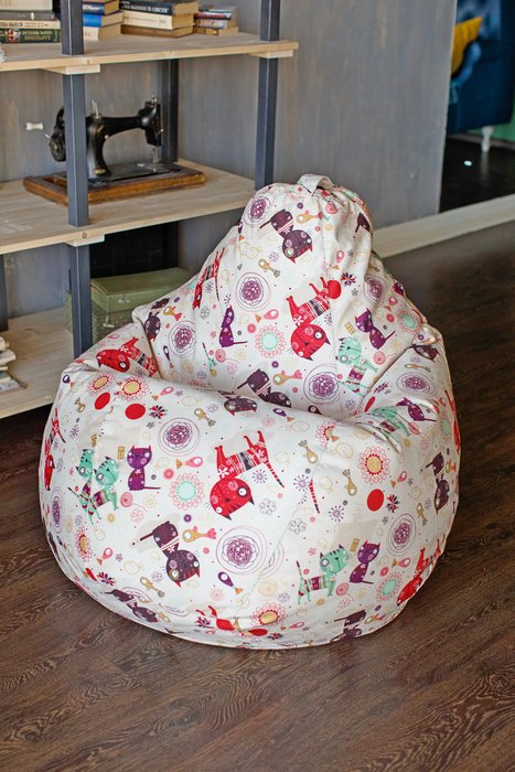 Кресло-мешок груша Kitty 3XL бежевого цвета - лучшие Бескаркасная мебель в INMYROOM