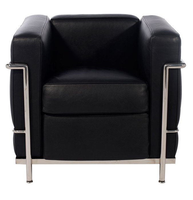 Кресло Le Corbusier Style LC2 черная кожа