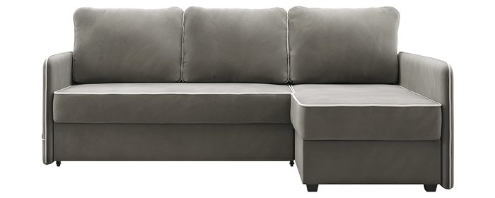 Угловой диван-кровать Слим правый темно-серого цвета