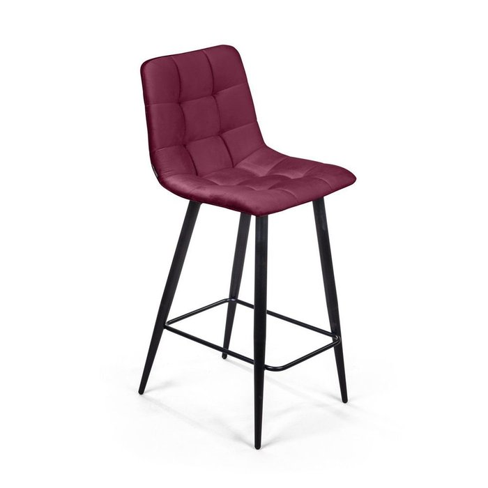 Стул полубарный Uno красного цвета - купить Барные стулья по цене 6500.0