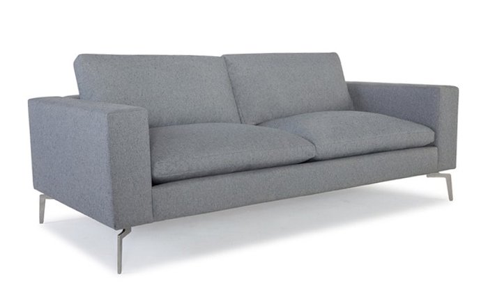 Прямой диван серого цвета - купить Прямые диваны по цене 62700.0