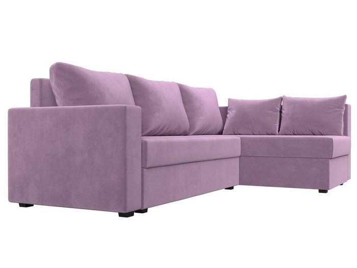 Угловой диван-кровать Мансберг сиреневого цвета правый угол - лучшие Угловые диваны в INMYROOM