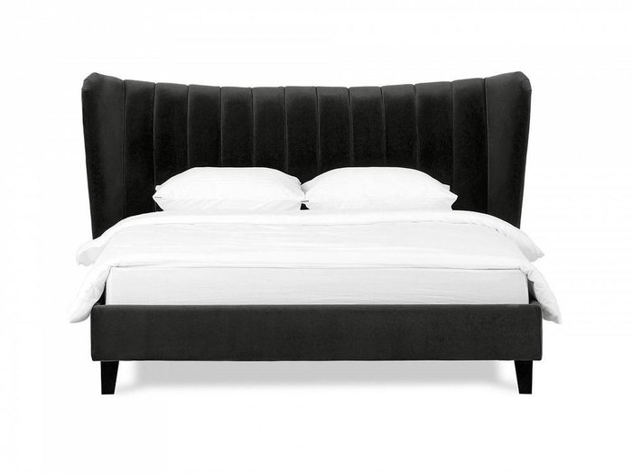 Кровать Queen II Agata L 160х200 черного цвета - купить Кровати для спальни по цене 64410.0